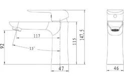 Novaservis Nobless Tina - Wastafelkraan Met Afvoergarnituur, Wit/chroom 38003,1 -AquaKranen Verkoop 3ffe92cfa878726f7db0e315