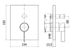 Paffoni Rock - Inbouwkraan Voor 2 Uitgangen, Rvs ROBOX015ST/M -AquaKranen Verkoop 40ba2c5250c37574a74c307f