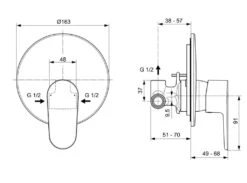 Ideal Standard Cerafine O - Inbouwkraan Inclusief Binnenwerk, Chroom A7192AA -AquaKranen Verkoop 40d8e259bb19f5ff42d99706