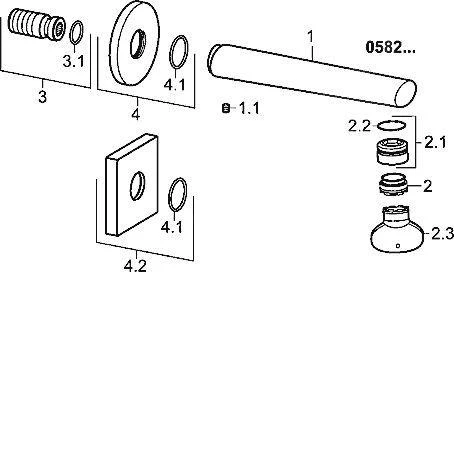 Hansa Ronda - Baduitloop, Chroom 05822172 5 Hansa Ronda - Baduitloop, Chroom 05822172 - Afbeelding 3