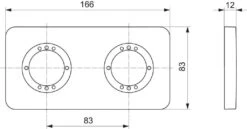 Ideal Standard Archimodule - Afdekrozet 2-gats SOFT 83 X 166 Mm, Chroom A1541AA -AquaKranen Verkoop 42bbaad511f08964859ada63