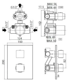 Paffoni Level - Thermostatische Inbouw Douchekraan, Chroom LEQ513CR -AquaKranen Verkoop 437e19cf3f23769490ab83d3