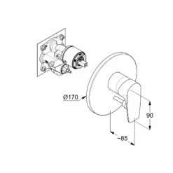Kludi Pure&Solid - Inbouw Badkraan, Chroom 346500575 -AquaKranen Verkoop 457a0ed6ea0e2348cbb22ead