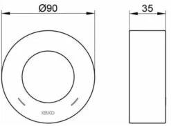 Keuco IXMO - Verleningsrozet 35 Mm, Rood/blauw Aanduiding, Aluminium 59551170381 -AquaKranen Verkoop 458404ccc050e4fd90ee1bea