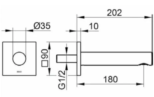 Keuco IXMO - Baduitloop, Geborsteld Zwart Chroom 59545130102 4 Keuco IXMO - Baduitloop, Geborsteld Zwart Chroom 59545130102 - Afbeelding 2