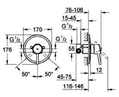 Grohe Concetto - Afdekset Voor Douchekraan, Chroom 32213001 -AquaKranen Verkoop 47cc5b5099c8aa7b195bdc43