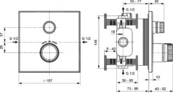Ideal Standard CeraTherm Navigo - Inbouwthermostaat, Opbouwdeel, Chroom A7301AA -AquaKranen Verkoop 47f68f7aa3c00ce1eb1752d9