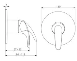 Hansa Pico - Inbouw Douchekraan, Chroom 46179103 -AquaKranen Verkoop 4811114a2298b527b6b4474f