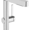 Hansgrohe Finoris - Wastafelkraan 230, Incl. Push-Open Afvoer En Uittrekbare Douche, EcoSmart, Chroom 76063000