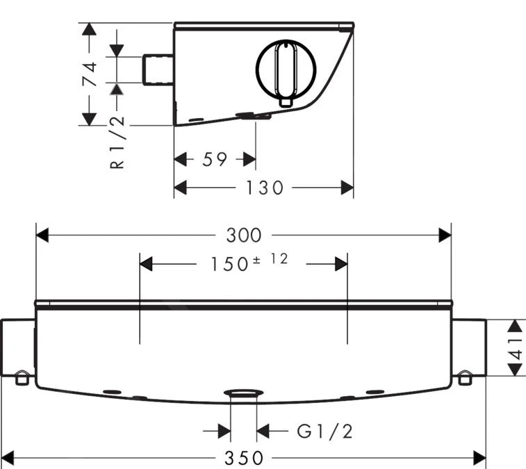 Hansgrohe Ecostat Select - Thermostatische Douchekraan, Chroom 13161000 4 Hansgrohe Ecostat Select - Thermostatische Douchekraan, Chroom 13161000 - Afbeelding 2