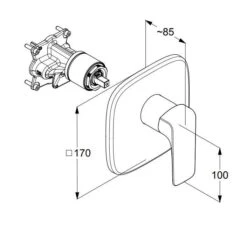 Kludi Ameo - Afdekset Voor Douchekraan, Chroom 416550575 -AquaKranen Verkoop 4f079ef14bcea65a29fdec59