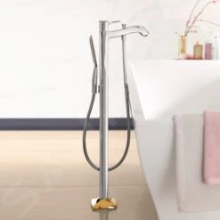 Hansgrohe Metropol Classic - Vrijstaande Eengreeps Badkraan, Chroom/goud Look 31445090 -AquaKranen Verkoop 4f5df6071d8131b577c97c78
