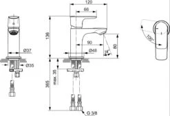Ideal Standard Connect Air - Piccolo Slim Wastafelkraan, BlueStart, Silver Storm A7019GN -AquaKranen Verkoop 4f7f35d7f94e10ca8bbb1fdd