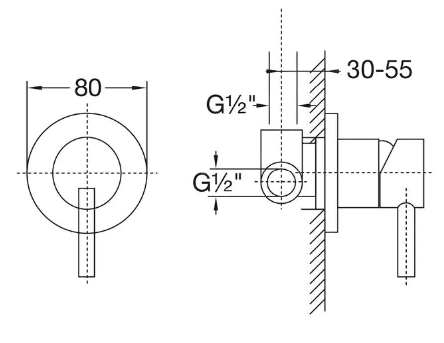 Steinberg 100 - Inbouw Douchekraan, Met Inbouwdeel, Chroom 100 2250 4 Steinberg 100 - Inbouw Douchekraan, Met Inbouwdeel, Chroom 100 2250 - Afbeelding 2