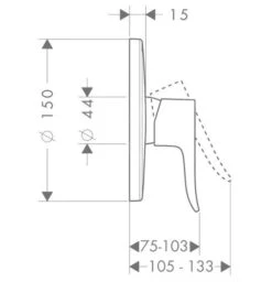 Hansgrohe Metris New - Afdekset Voor Douchekraan, Chroom 31685000 -AquaKranen Verkoop 51ae4869f16ace8f2fc261a2