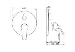 Hansa Pinto - Inbouw Badkraan, Met Omstelkraan Voor 2 Functies, Chroom 85283083 -AquaKranen Verkoop 526d9caf015516c22f1c5a62