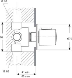 Ideal Standard CeraTherm - Inbouwdeel 1 Voor Meerwegkranen 4/3, Neutraal A2391NU -AquaKranen Verkoop 52cb5562ef49571f13afc2cf