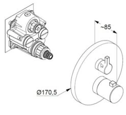 Kludi Nova Fonte - Thermostatische Inbouwkraan Voor 2 Functies, Mat Zwart 208303915 -AquaKranen Verkoop 53993b90dacf642dc1b1e644