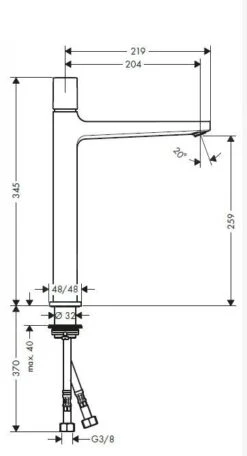 Hansgrohe Metropol - Wastafelkraan Select 260 Met Afvoergarnituur Push-Open, Chroom 32572000 -AquaKranen Verkoop 54c27e752df6082ce960bc58