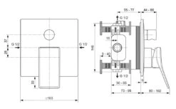 Ideal Standard Conca Tap - Inbouw Mengkraan, Voor 2 Functies, Silver Storm A7374GN -AquaKranen Verkoop 551acf575aa09c1f31c79b0c