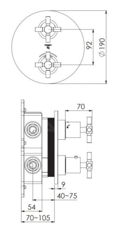 Steinberg 250 - Afdekset Voor Thermostaat Voor 2 Functies, Geborsteld Nikkel 250 4133 3 BN -AquaKranen Verkoop 5551d603d869076541213a1f