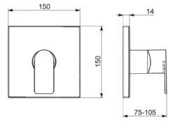 Hansa Stela - Inbouw Douchekraan, 1 Functie, Chroom 87859073 -AquaKranen Verkoop 55f536c0eb2665094b83d31b