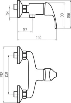 Novaservis Titania Iris - Douchekraan, Chroom 92061/1,0 -AquaKranen Verkoop 56c3c96cf5dfd77c9ad752f3