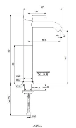 Ideal Standard CeraLine - Wastafelkraan, Chroom BC269AA -AquaKranen Verkoop 58837cba3b7050700c5d6291