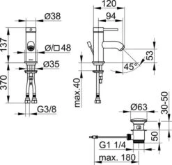 Keuco IXMO - 1-hendel Wastafelmengkraan Met Waste, Mat Zwart 59504372000 -AquaKranen Verkoop 5913b61935283f7796a9e0ea