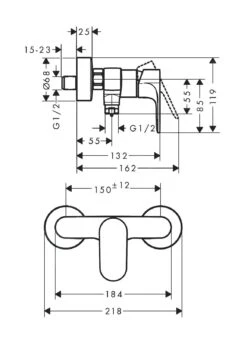 Hansgrohe Rebris S - Douchekraan, Mat Zwart 72640670 5 Hansgrohe Rebris S - Douchekraan, Mat Zwart 72640670 -AquaKranen Verkoop 596d9d3ff74cb8ede752773c