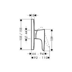 Hansgrohe PuraVida - Inbouw Douchekraan, Chroom 15665000 -AquaKranen Verkoop 5b5c92301d57819f46ebec57