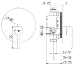 Steinberg 260 - Afdekset Voor Douchekraan, Rose Goud 260 2243 3 RG -AquaKranen Verkoop 5bb52e474f1d0f9bac954b7e