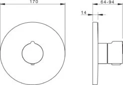 Hansa Home - Afdekset Voor Douchethermostaat, Chroom 88609045 -AquaKranen Verkoop 5c0b286c3934b3e8299b21f3