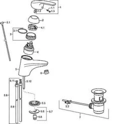 Hansa Mix - Eengreeps Wastafelkraan, Chroom 0109218300006 -AquaKranen Verkoop 5d71b0e195bf3d29a8034341