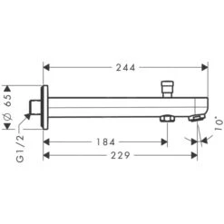 Hansgrohe Metris S - Baduitloop Met Omstelling 228 Mm, Chroom 31416000 -AquaKranen Verkoop 60c5ea9a730d896930b2980f