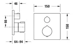 Duravit C.1 - Douchethermostaat Inbouw, Voor 2 Functies, Chroom C14200013010 -AquaKranen Verkoop 6347414dd6feb555f8080a2e