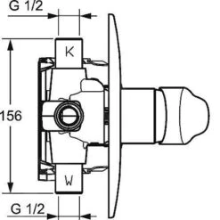 Hansa Mix - Afdekset Voor Douchekraan, Chroom 01859183 -AquaKranen Verkoop 65bd69abd24be053df94db1e