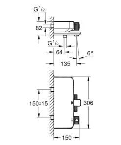 Grohe Grohtherm SmartControl - Thermostatische Opbouw Badmengkraan, Chroom 34718000 -AquaKranen Verkoop 685e7dceea3480f3026c710e