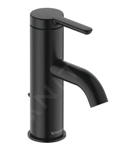 Duravit C.1 - Wastafelkraan Met Waste, Mat Zwart C11010001046 3 Duravit C.1 - Wastafelkraan Met Waste, Mat Zwart C11010001046