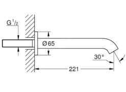 Grohe Essence New - Baduitloop, Supersteel 13449DC1 -AquaKranen Verkoop 6b082e2abbe24b29de46d99b