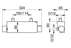Keuco Edition 11 - Thermostatische Douchekraan, Geborsteld Zwart Chroom 51126130100 -AquaKranen Verkoop 6b4a3e5b1f973cdd229cdafa