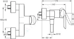 Hansa Vantis - Opbouw Douchekraan, Chroom 52450173 -AquaKranen Verkoop 6c93261a575875e806180ce7