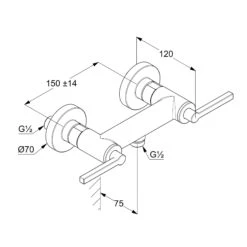 Kludi Nova Fonte - Douchekraan, Chroom 207100515 -AquaKranen Verkoop 6e4a21564c2c3a9281ddf319