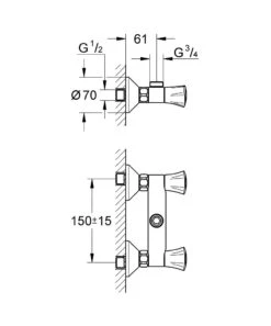 Grohe Costa L - Douchekraan, Chroom 26009001 -AquaKranen Verkoop 6ec0d49d87275d7c798997b2