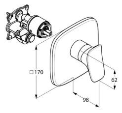 Kludi Amba - Afdekset Voor Douchekraan, Chroom 536550575 -AquaKranen Verkoop 6f24a75b5d2aba6b7aa0253d
