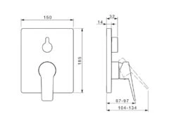 Hansa Twist - Inbouwkraan Voor 2 Uitgangen, Chroom 89849083 -AquaKranen Verkoop 71031e2c5fa7c7d093efa76e