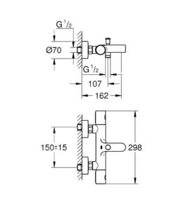 Grohe Precision Get - Thermostatische Badkraan, Chroom 34774000 12 Grohe Precision Get - Thermostatische Badkraan, Chroom 34774000 -AquaKranen Verkoop 719bd3a4d35fab1a03d937dc