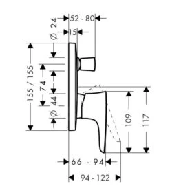Hansgrohe PuraVida - Afdekset Badkraan, Chroom 15445000 -AquaKranen Verkoop 71e8e0d973dc82071b8d0394