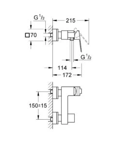 Grohe Sail Cube - Douchekraan, Chroom 23437000 -AquaKranen Verkoop 72cde7878b14b0dff3fe0b75
