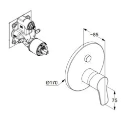 Kludi Pure&Easy - Afbouwdeel Voor Inbouwkraan Voor 2 Functies, Chroom 376590565 -AquaKranen Verkoop 7440acb074b09ce1963fdd1f